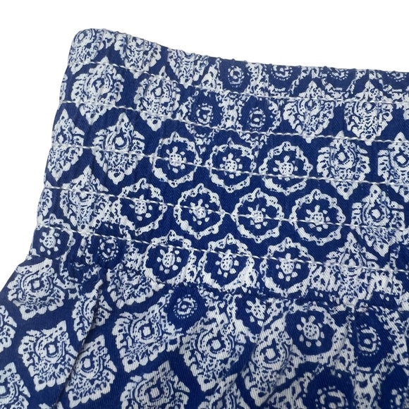 Lane Bryant Blue White Printed Smocked Shorts Sz‎ 18/20 Coastal Preppy Vacation - Picture 9 of 9